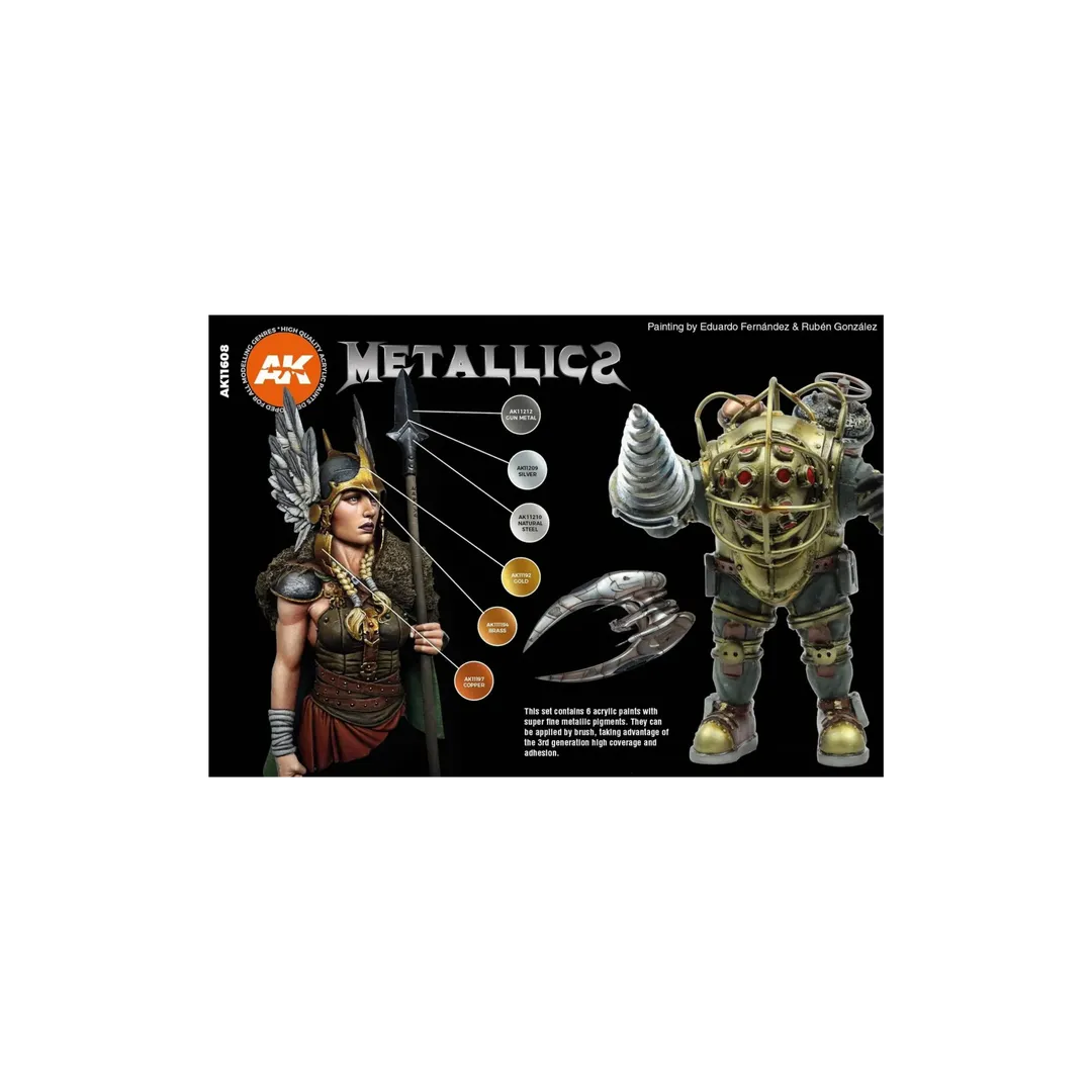 Metallics Colors Set-AK-Interactive-Radaddel