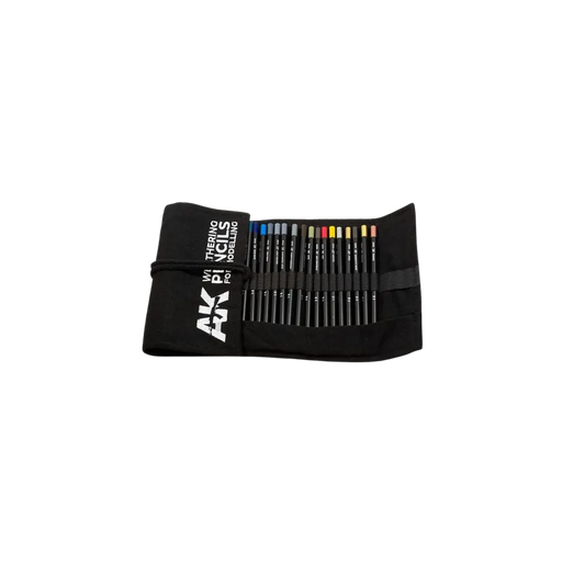 Weathering Pencils Cloth Case - Full Range-AK-Interactive-Radaddel