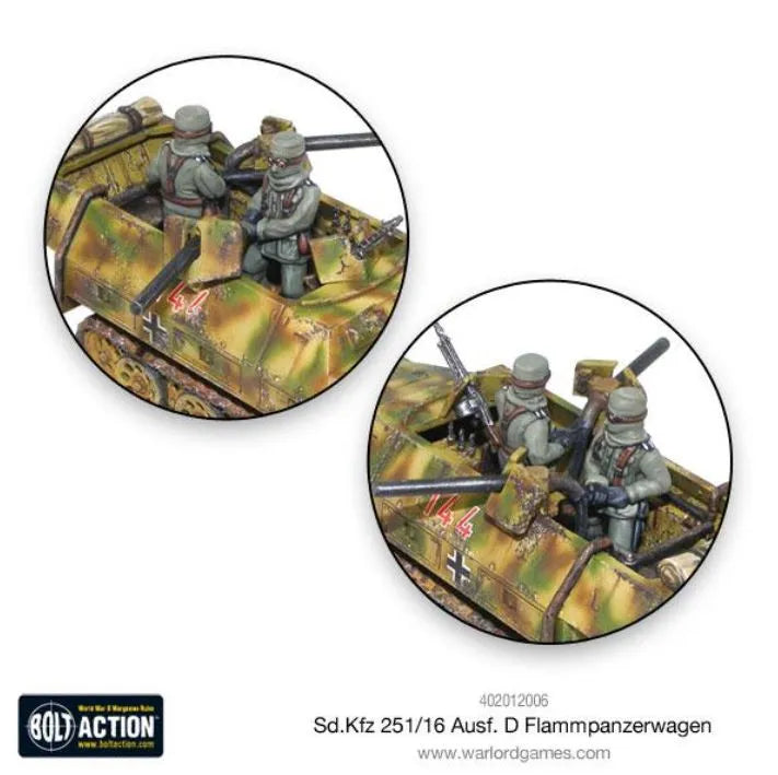Sd.Kfz 251/16 Ausf D Flammpanzerwagen Half Track-Warlord Games-Radaddel