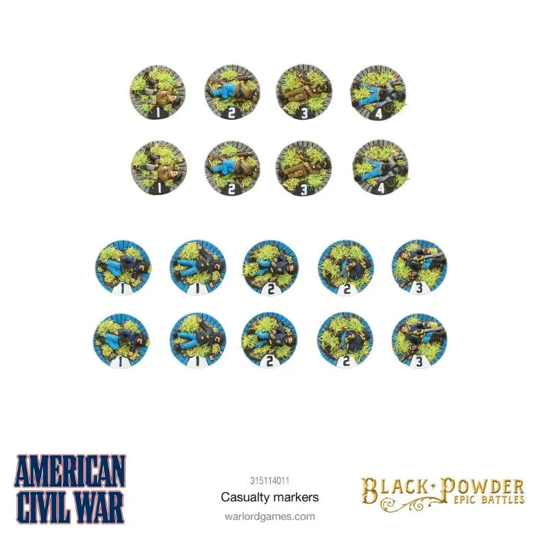 American Civil War Casualty Markers-Warlord Games-Radaddel