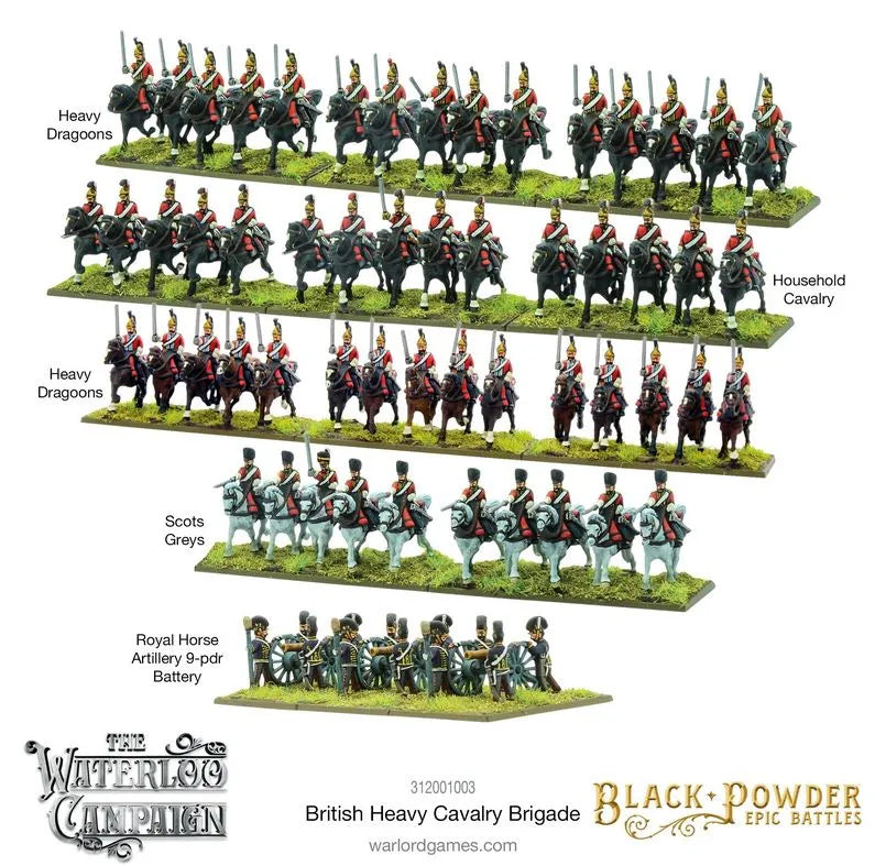 Epic Battles: Waterloo - British Heavy Cavalry Brigade-Warlord Games-Radaddel