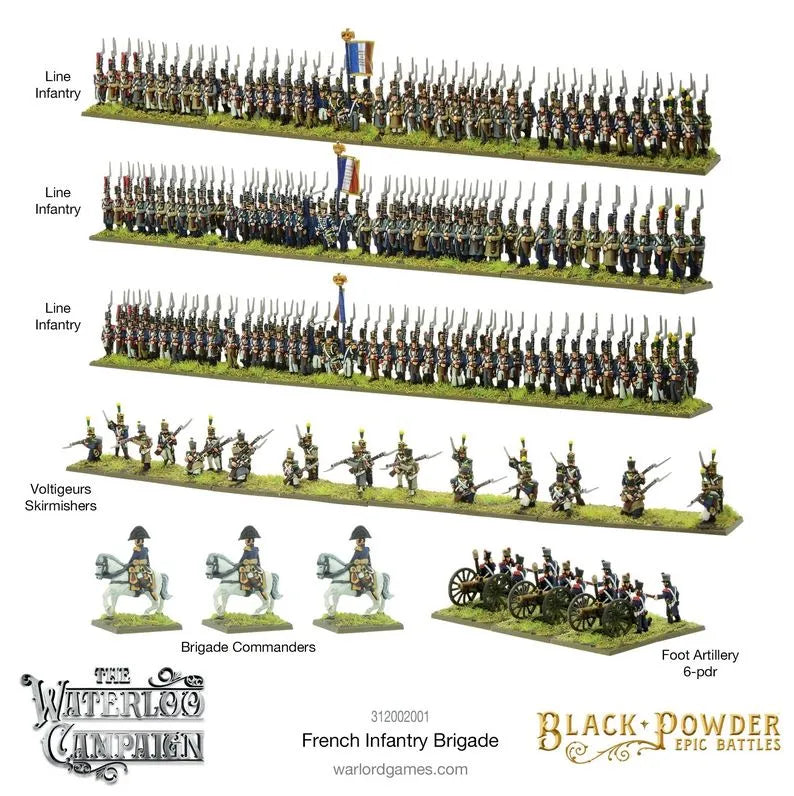 Epic Battles: Waterloo - French Infantry Brigade-Warlord Games-Radaddel