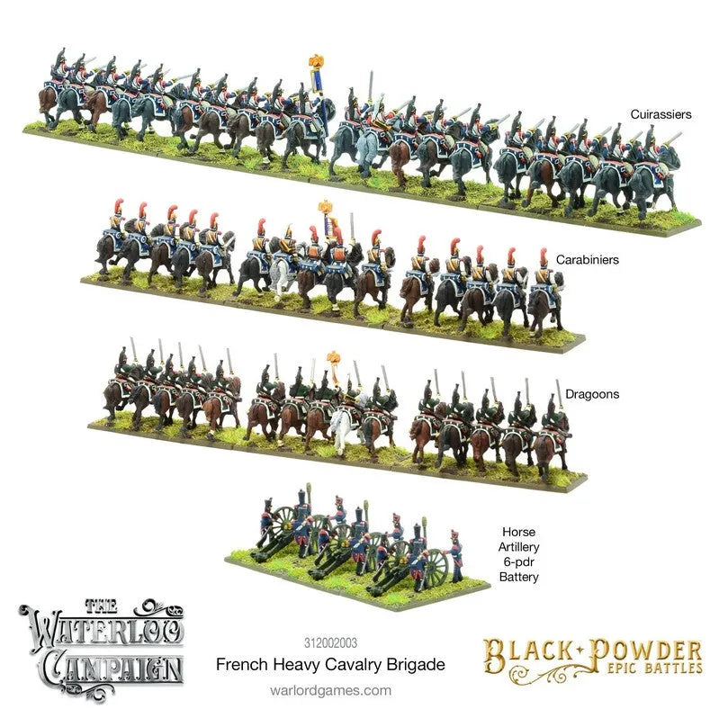 Epic Battles: Waterloo - French Heavy Cavalry Brigade-Warlord Games-Radaddel