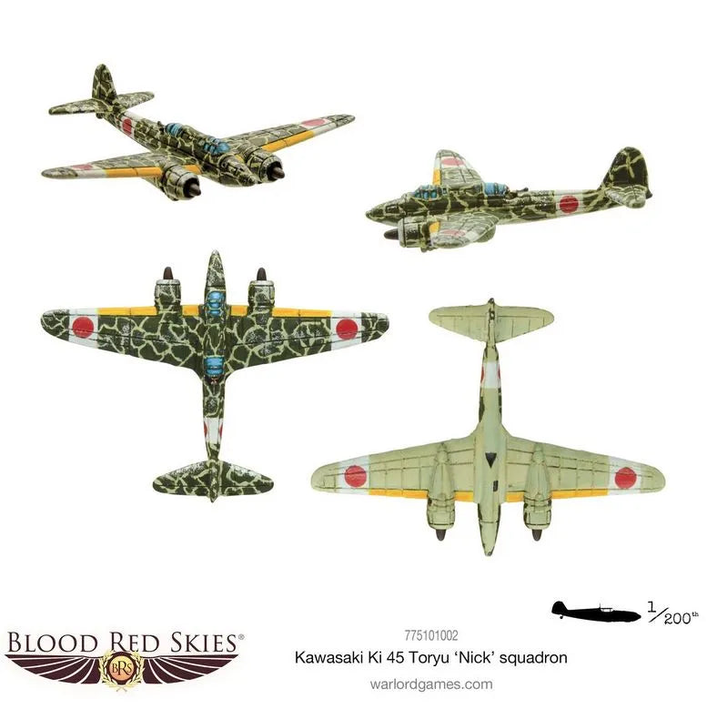 Kawasaki Ki-45 Toryu 'Nick' Squadron-Warlord Games-Radaddel