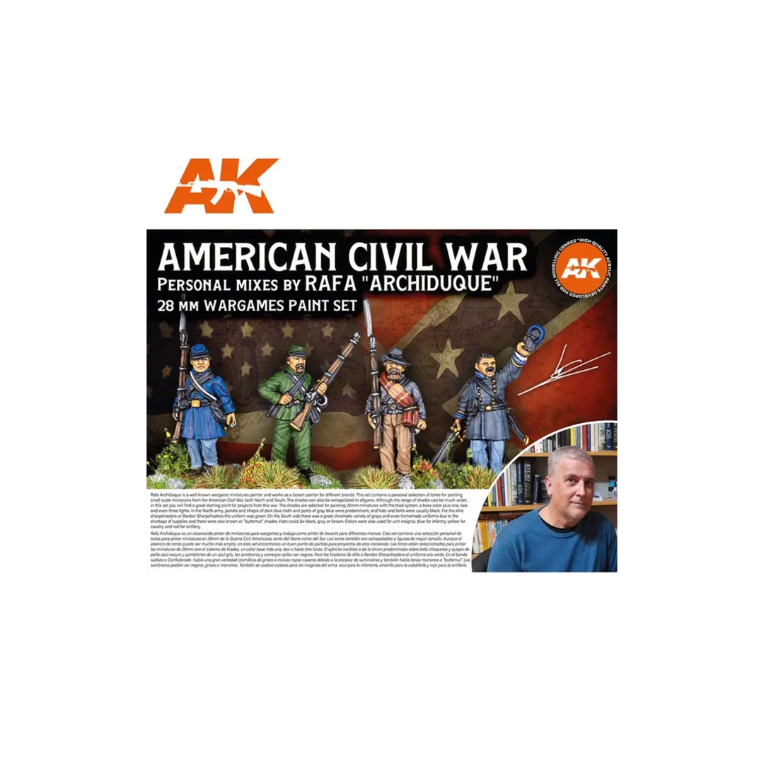 Signature Set - Rafa 'Archiduque' - Special 28mm American Civil War Paint Set-AK-Interactive-Radaddel