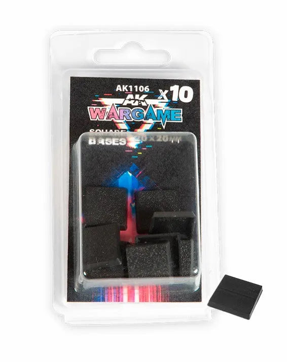 Square Base 20x20mm x10 Units-AK-Interactive-Radaddel