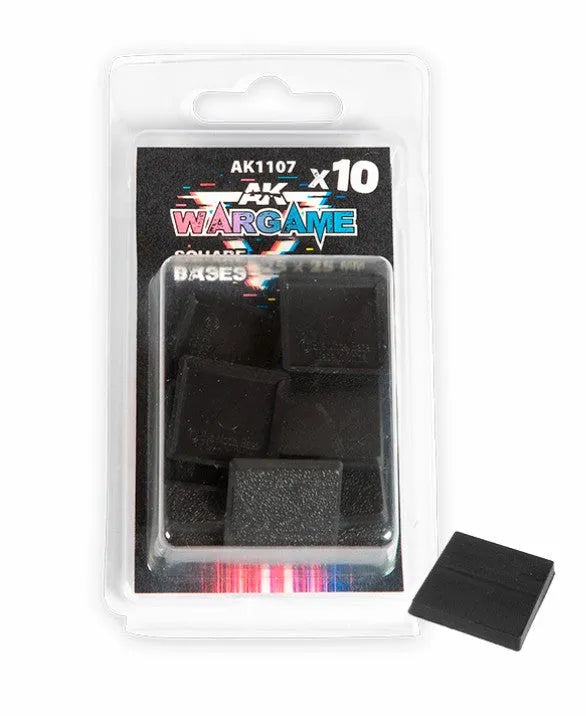 Square Base 25x25mm x10 Units-AK-Interactive-Radaddel
