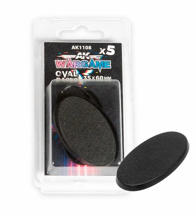 Oval Base 35x60mm x5 Units-AK-Interactive-Radaddel