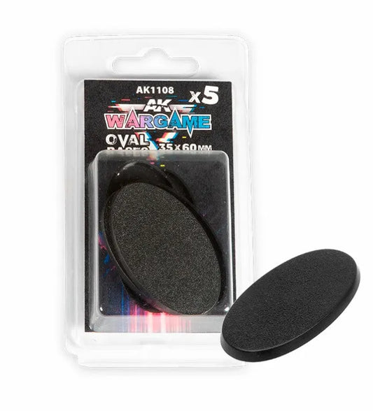 Oval Base 35x60mm x5 Units-AK-Interactive-Radaddel