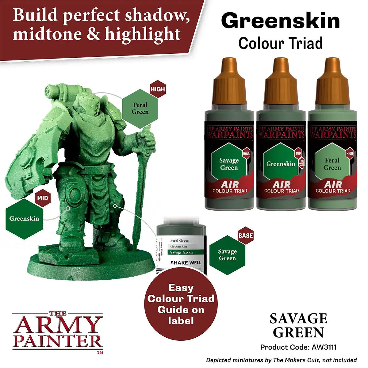 Air Warpaint Savage Green (40)-The Army Painter-Radaddel