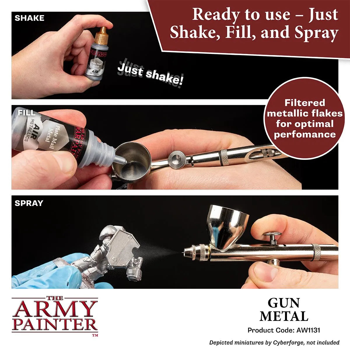 Air Warpaint Gun Metal (123)-The Army Painter-Radaddel