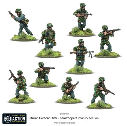 Italian Paracadutisti paratrooper infantry section-Warlord Games-Radaddel