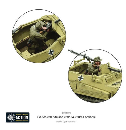 Sd.Kfz 250 Alte Half Track (opt. To make 250/1, 250/9 or 250/11)-Warlord Games-Radaddel