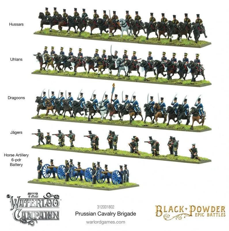 Epic Battles-Waterloo: Prussian Cavalry Brigade-Warlord Games-Radaddel