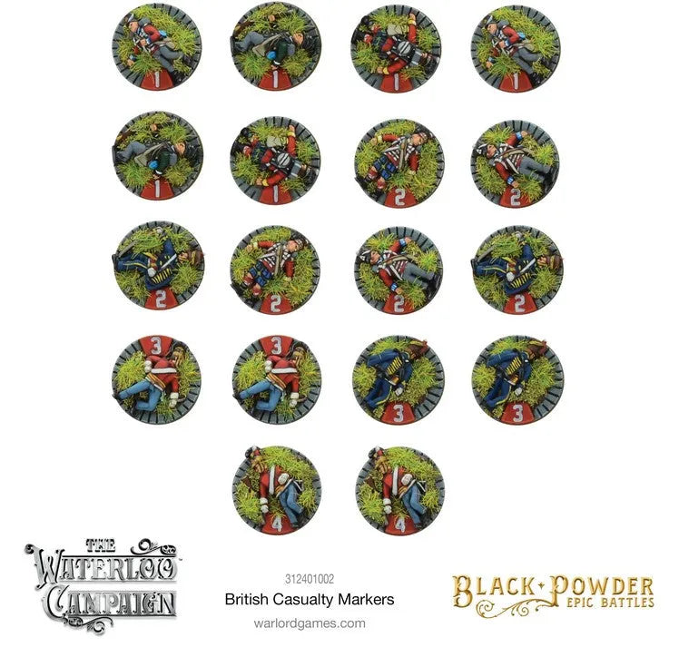 Black Powder Epic Battles: Napoleonic British casualty markers-Warlord Games-Radaddel