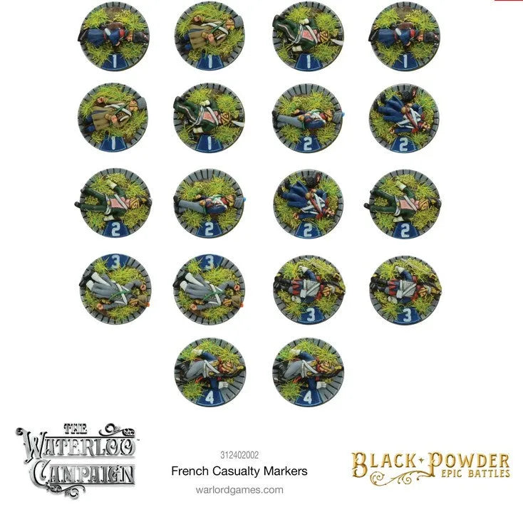 Black Powder Epic Battles: Napoleonic French casualty markers-Warlord Games-Radaddel