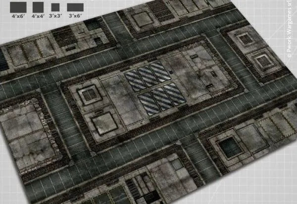 Neoprene Mat Urban Sector 44x60'-PWork Wargames-Radaddel