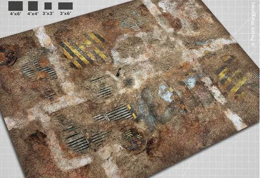 Neoprene Mat Industrial Ruins 44x60'-PWork Wargames-Radaddel