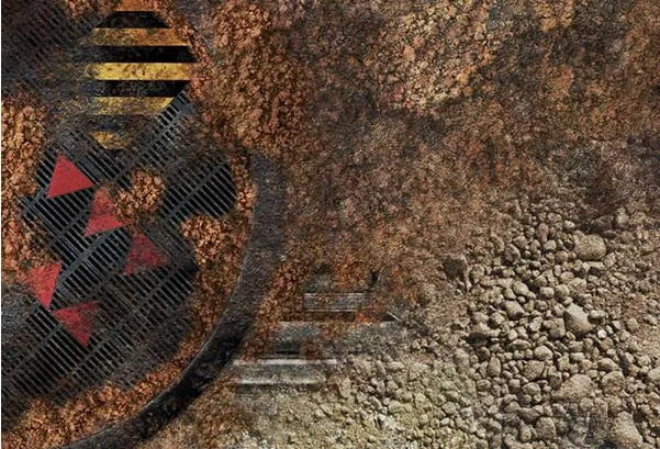 Neoprene Mat Industrial Ruins 44x60'-PWork Wargames-Radaddel