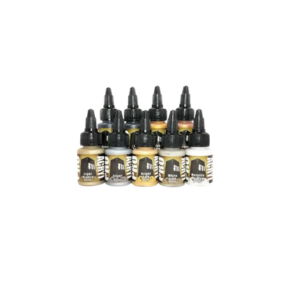 Pro Acryl Metallic Set (9x22ml)-Monument Hobbies-Radaddel