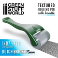 Strukturierte Walze Mit Griff - Holländische Ziegel 15mm-Greenstuff World-Radaddel