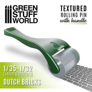 Strukturierte Walze Mit Griff - Holländische Ziegel-Greenstuff World-Radaddel