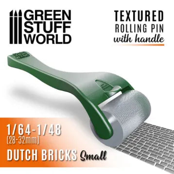 Strukturierte Walze Mit Griff - Kleine Holländische Ziegel-Greenstuff World-Radaddel