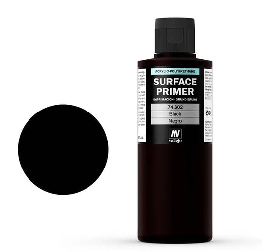 Vallejo Surface Primer Black 200 ml 74602-Vallejo-Radaddel