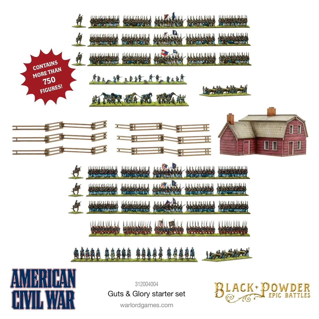 BP Epic Battles: Amercan Civil War Guts & Glory Starter Set (English)-Warlord Games-Radaddel