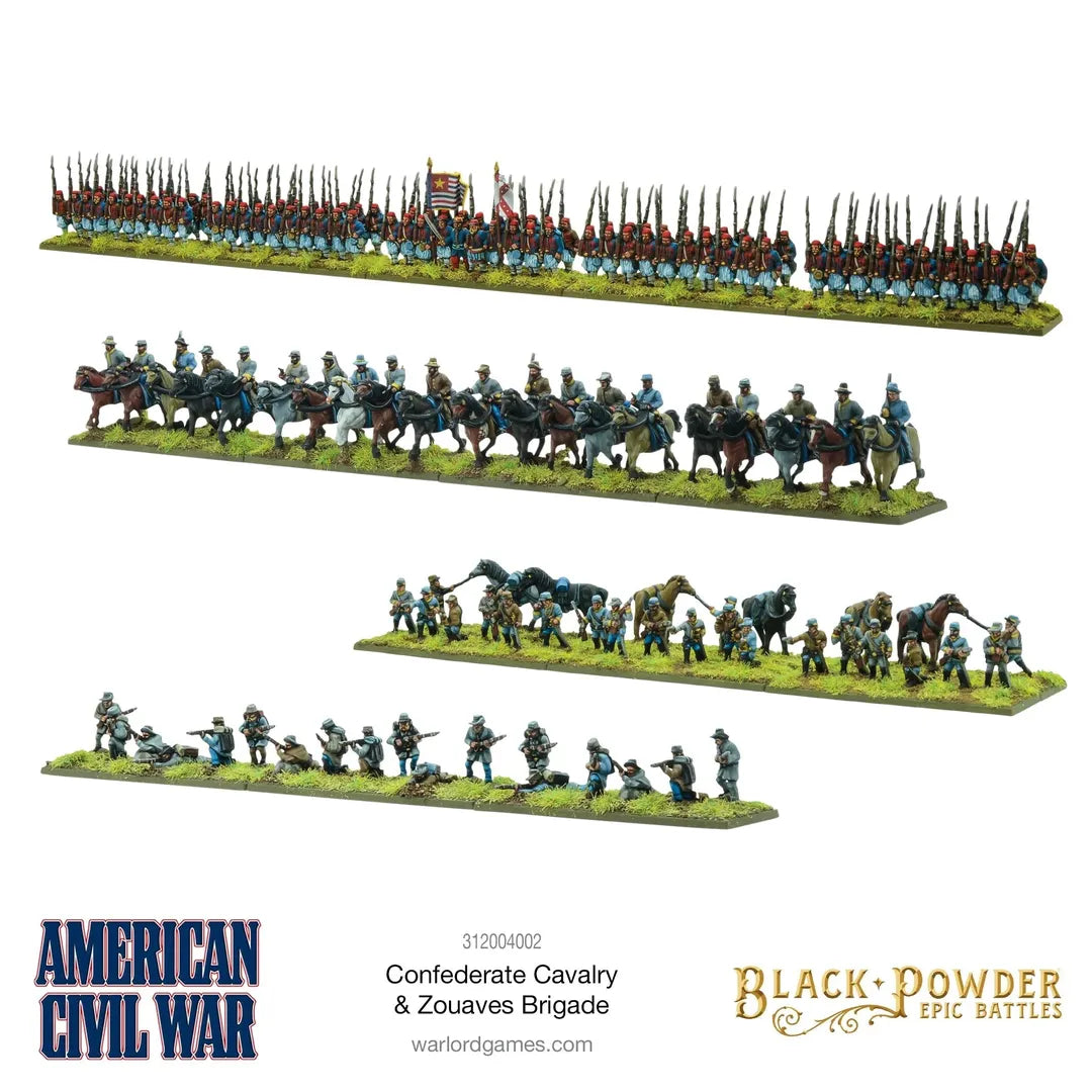 BP Epic Battles: Amercan Civil War Confederate Cavalry & Zouaves Brigade-Warlord Games-Radaddel