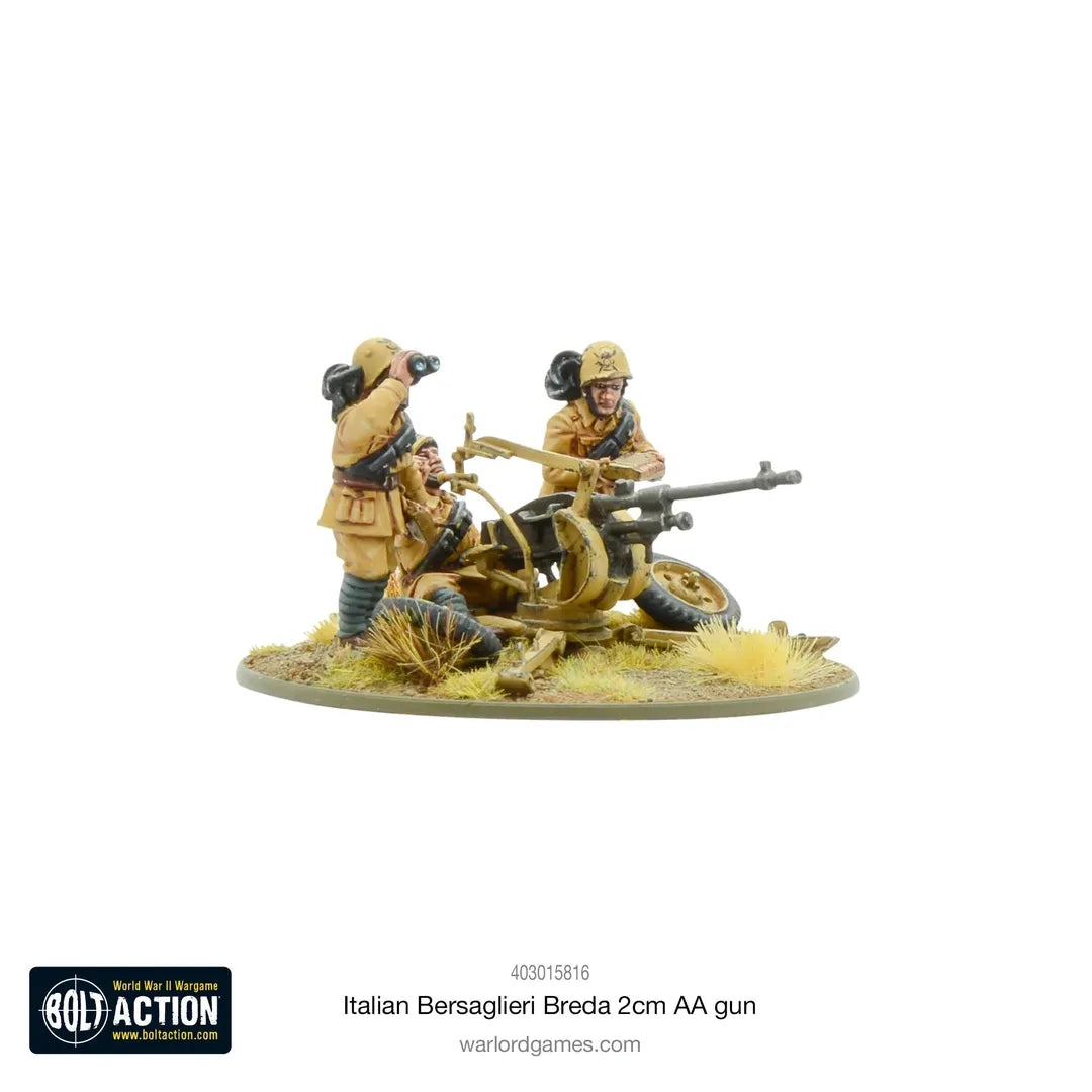 Italian Bersaglieri Breda 2cm AA Gun-Warlord Games-Radaddel