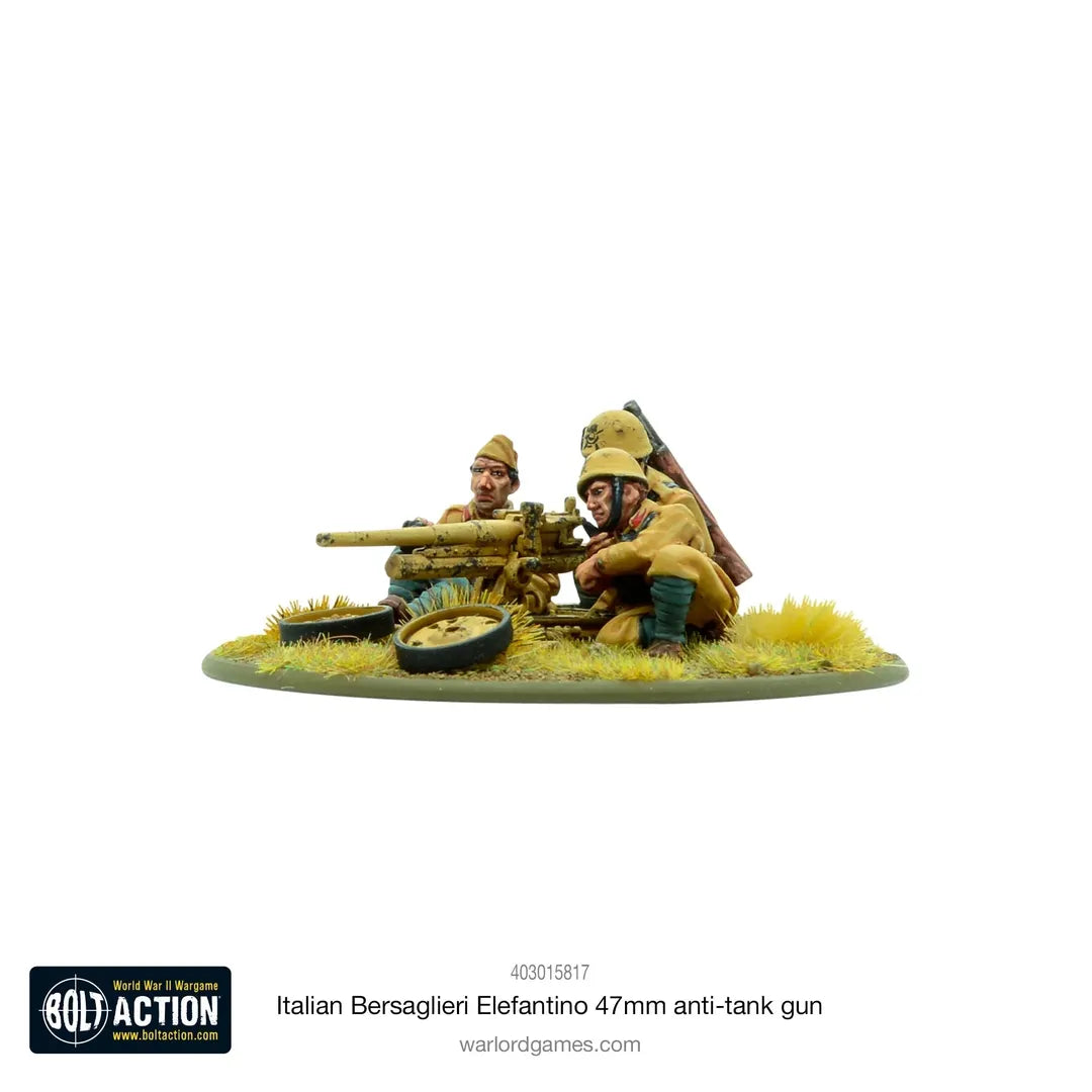 Italian Bersaglieri Elefantino 47mm AT Gun-Warlord Games-Radaddel