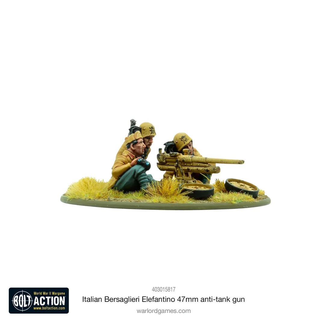 Italian Bersaglieri Elefantino 47mm AT Gun-Warlord Games-Radaddel