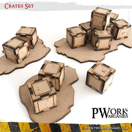 MDF Terrain Crates Set-PWork Wargames-Radaddel