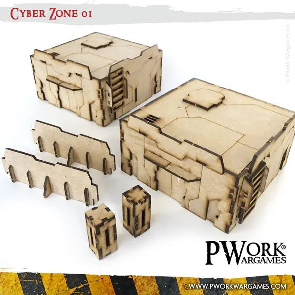 MDF Terrain Cyber Zone 01-PWork Wargames-Radaddel