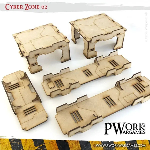 MDF Terrain Cyber Zone 02-PWork Wargames-Radaddel