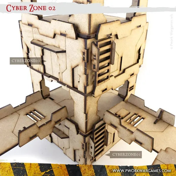 MDF Terrain Cyber Zone 02-PWork Wargames-Radaddel