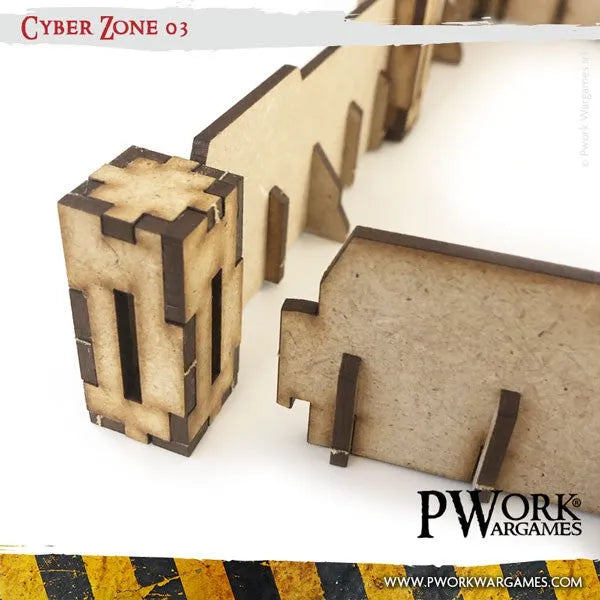 MDF Terrain Cyber Zone 03-PWork Wargames-Radaddel