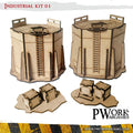 MDF Terrain Industrial 01-PWork Wargames-Radaddel
