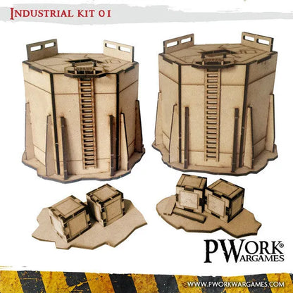 MDF Terrain Industrial 01-PWork Wargames-Radaddel