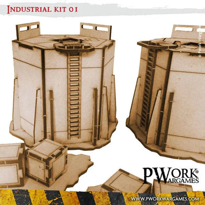 MDF Terrain Industrial 01-PWork Wargames-Radaddel