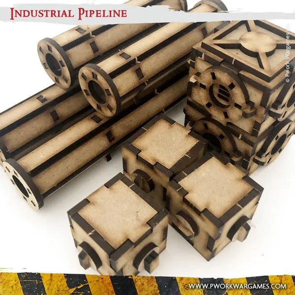 MDF Terrain Industrial Pipeline-PWork Wargames-Radaddel