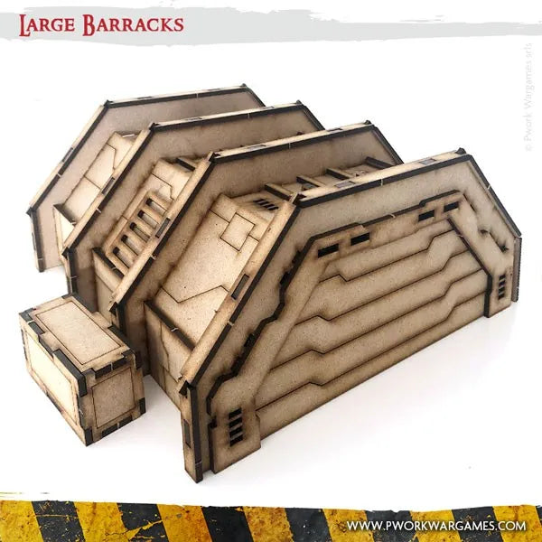 MDF Terrain Large Barracks-PWork Wargames-Radaddel
