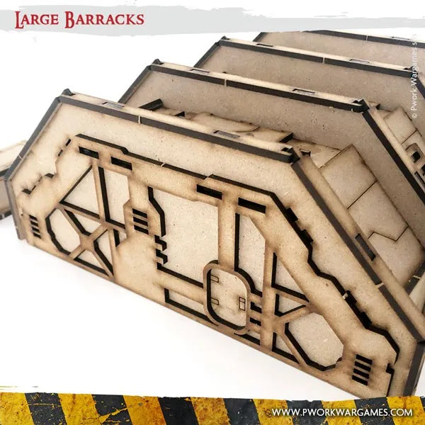 MDF Terrain Large Barracks-PWork Wargames-Radaddel