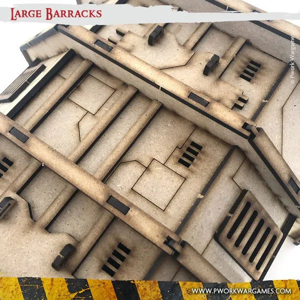 MDF Terrain Large Barracks-PWork Wargames-Radaddel