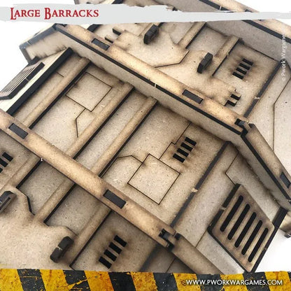 MDF Terrain Large Barracks-PWork Wargames-Radaddel