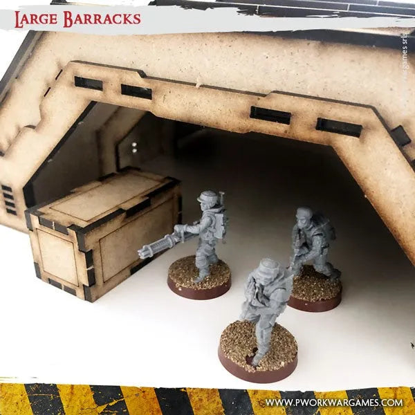 MDF Terrain Large Barracks-PWork Wargames-Radaddel
