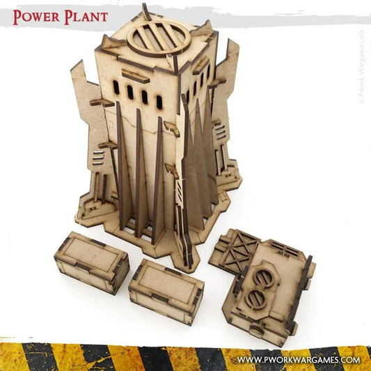 MDF Terrain Power Plant-PWork Wargames-Radaddel