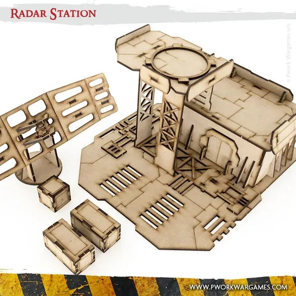 MDF Terrain Radar Station-PWork Wargames-Radaddel