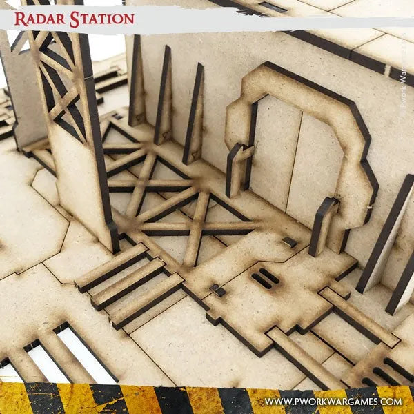 MDF Terrain Radar Station-PWork Wargames-Radaddel